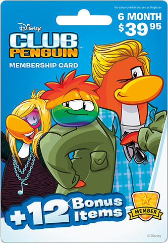 Disney Interactive - Club Penguin 6-Month Membership Card