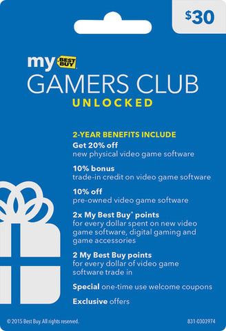 My Best Buy - Gamers Club Unlocked Membership Activation Card (In-Store Activation Required) - Blue